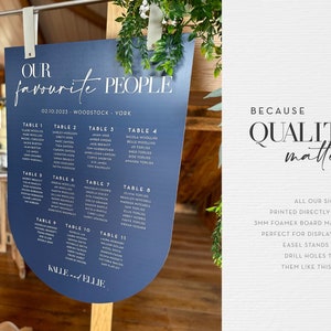 Modern Minimalist Wedding Welcome Sign: Personalized Foamex Board (A1, A2 or Digital) image 4
