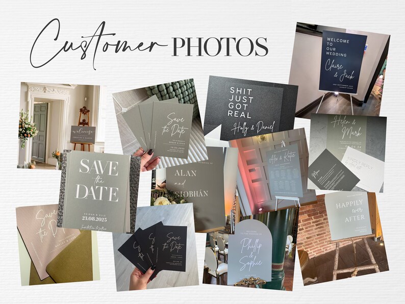 Modern Minimalist Wedding Welcome Sign: Personalized Foamex Board (A1, A2 or Digital) image 9