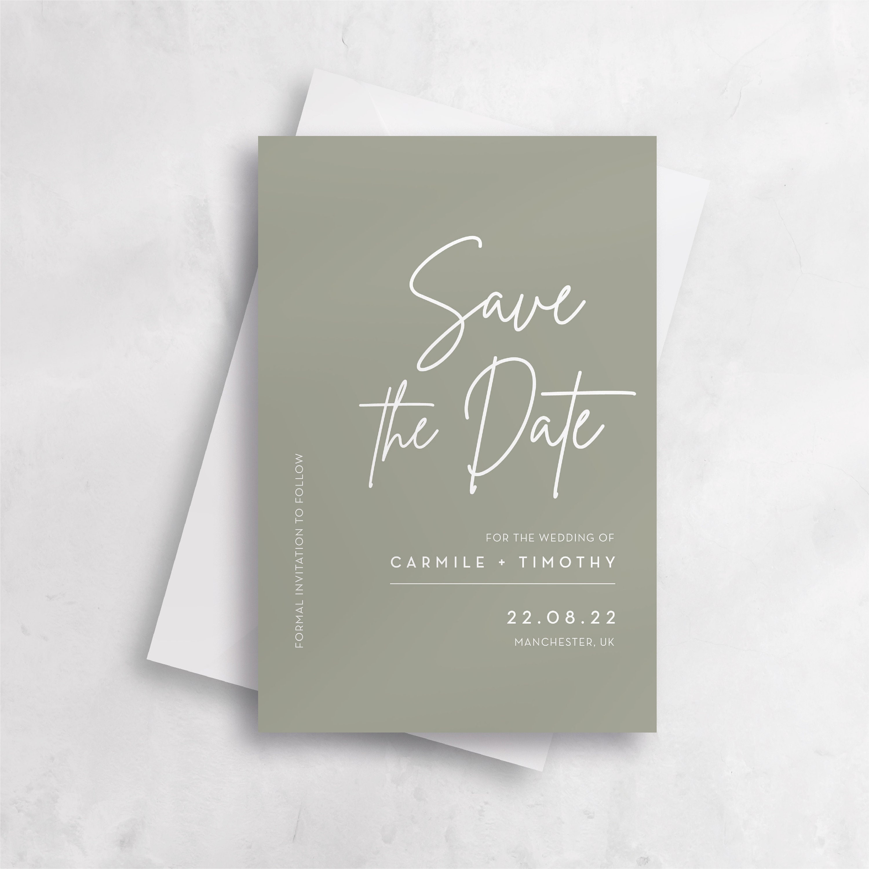 Blush Save the Date Cards or Save the Evening or Weekend With