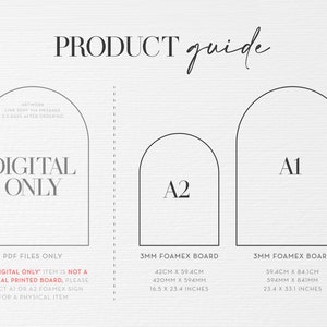 Modern Minimalist Wedding Welcome Sign: Personalized Foamex Board (A1, A2 or Digital) image 5