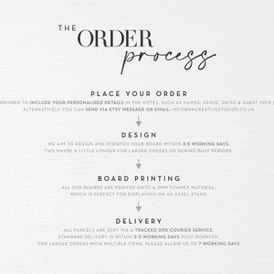 Modern Minimalist Wedding Welcome Sign: Personalized Foamex Board (A1, A2 or Digital) image 6