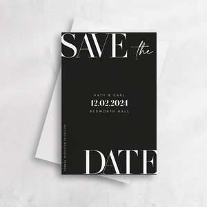Modern Save the Date Cards With Envelopes, Personalised Save the Date ...