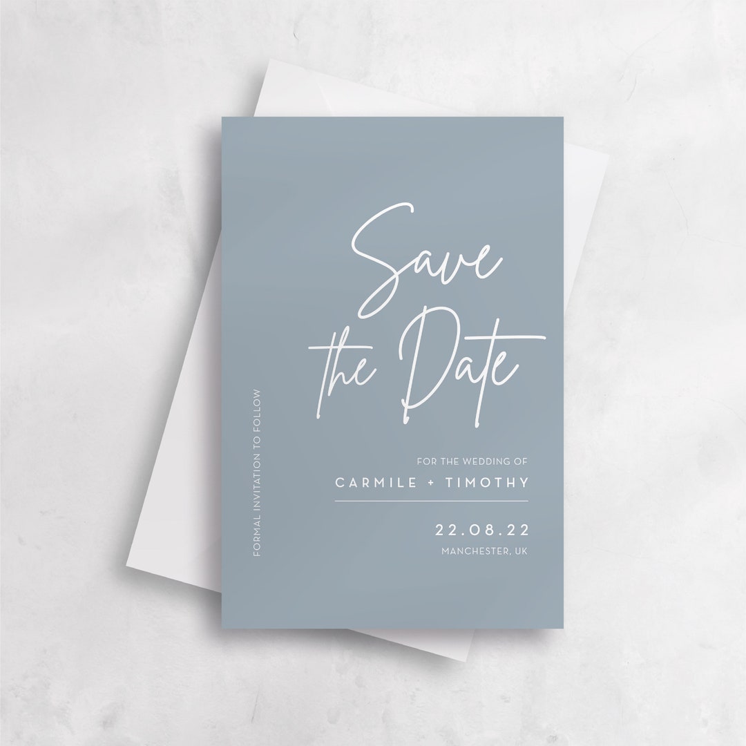 Luxury Save the Date Cards With Envelopes, Personalised Save the Date