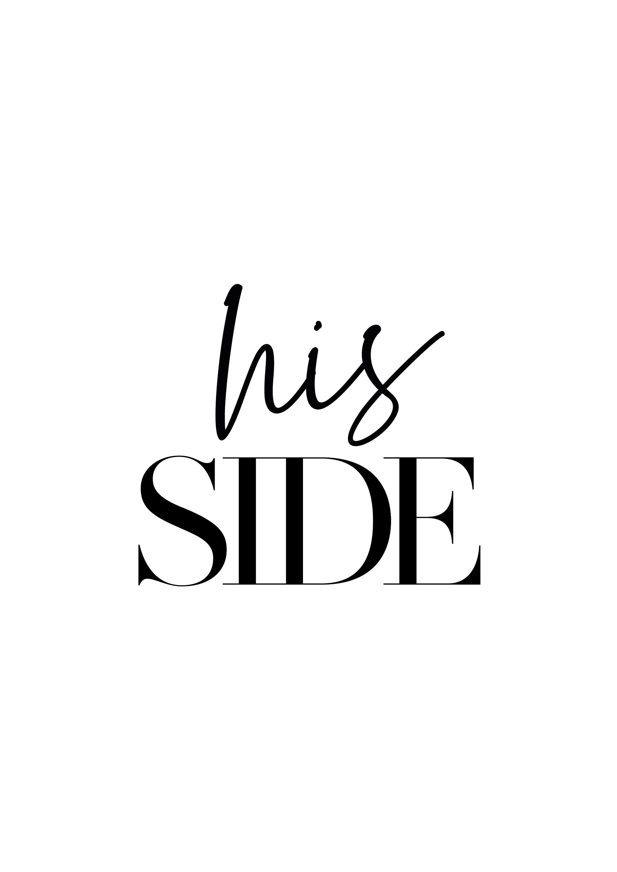 Set of 2 Bedroom Prints 'his Side' & 'her Etsy UK