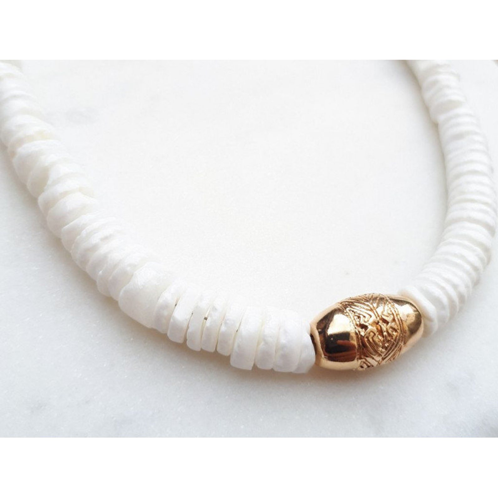 Collier De Surfeur Noir Imperméable - Cordon Ajustable Ras Du Cou - Fait Main Au Maroc - Neuf Sans Emballage