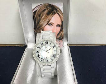 Melania Trump White and Silver Tone Watch With CZ - Etsy
