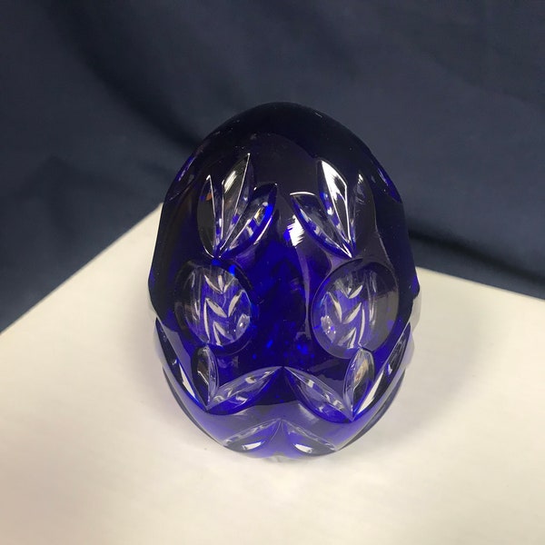 AJKA Crystal Cobalt Blue Egg