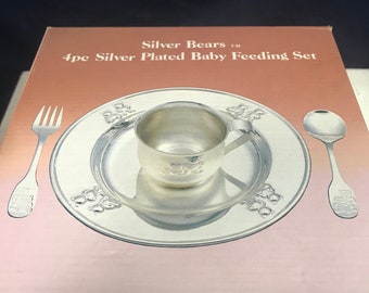 Vintage 4 Piece Baby Feeding Set