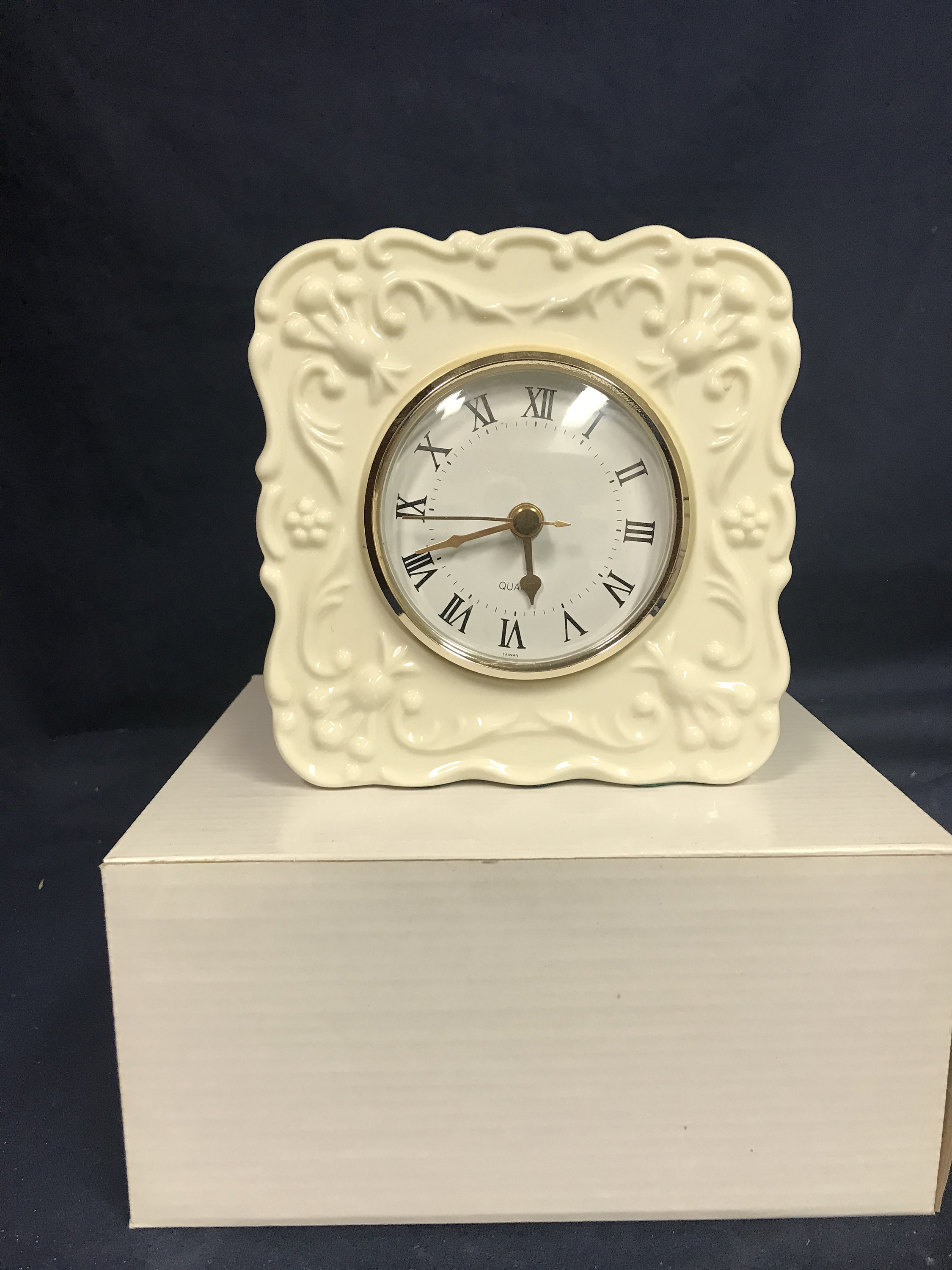 Vintage Porcelain Clock With Unique Design Etsy