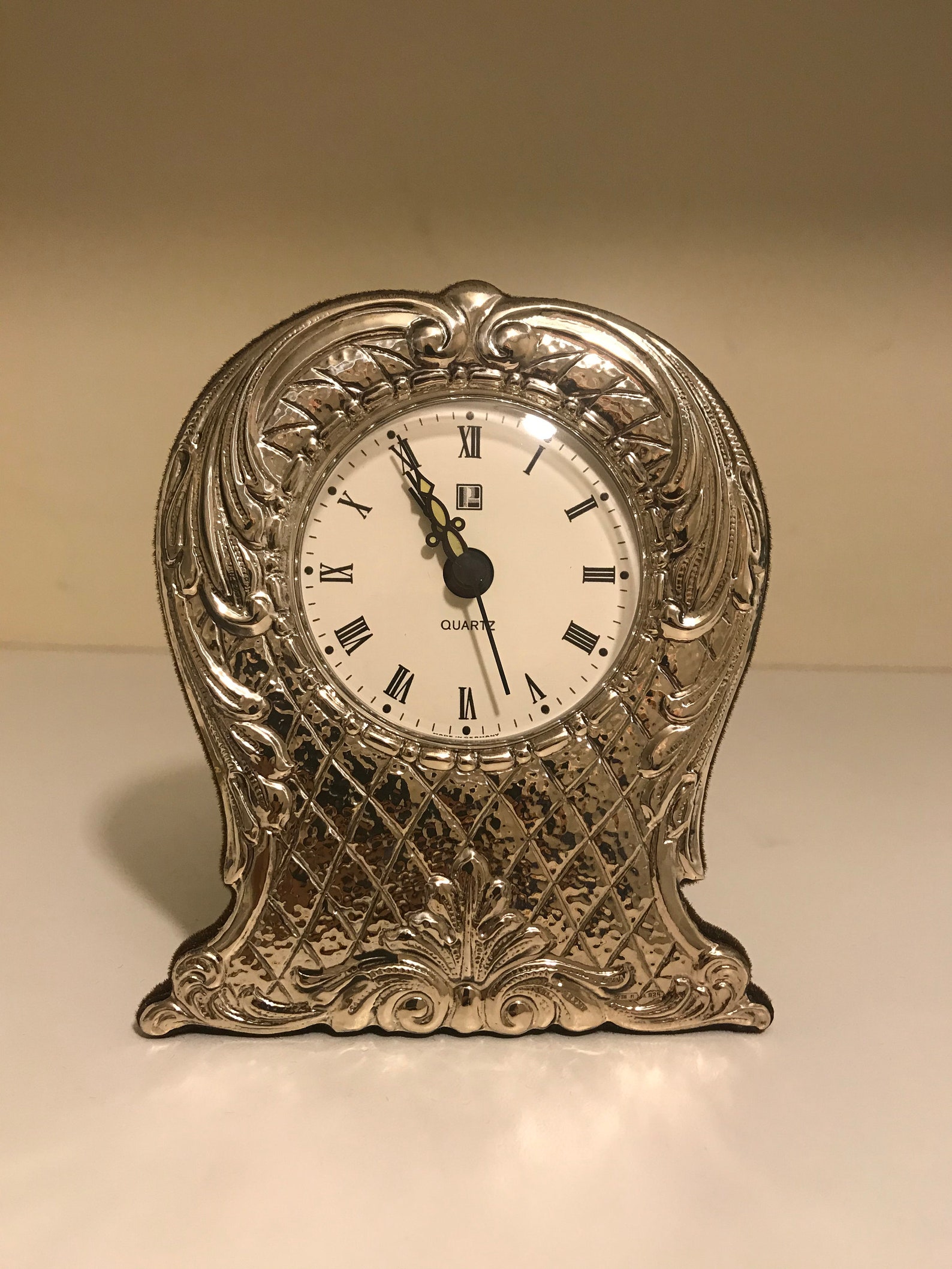 Vintage Miniature Sterling Silver Clock Etsy New Zealand