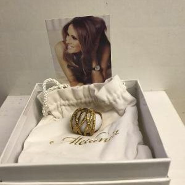 Melania Trump Gold Tone Ring With White Stone