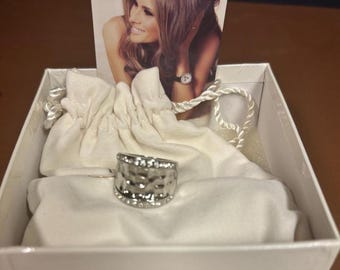 Melania Trump Silver Tone Ring With CZ
