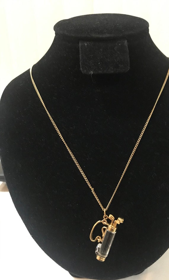 Swarovski Crystal  Necklace With Golf  Pendant