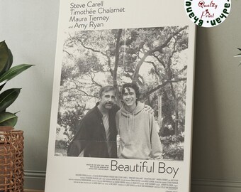 movie posters alternative Beautiful Boy 2018 Drama, Vintage Black and White Poster, Father and Son Family Movie Retro Art Print Decor Wall, Movie Poster Unframed