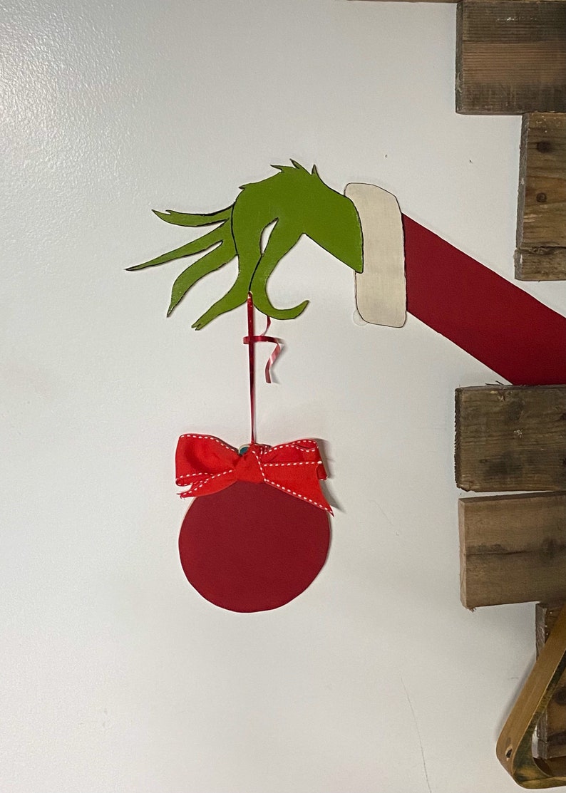 Grinch Main décoration murale de Noël | Etsy