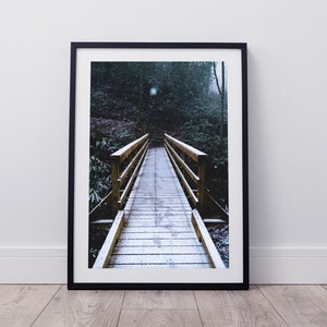Instant Download Digital Art • Wooden Bridge with Snow in North Carolina • Photography {DIGITAL DOWNLOAD}