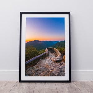Download instantâneo de arte digital • Wiseman's View, Carolina do Norte Linville Gorge Sunrise • Fotografia {DIGITAL DOWNLOAD}