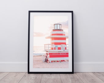 Instant Download Digital Art • Miami Beach Lifeguard Tower Sunrise • Photography {DIGITAL DOWNLOAD}