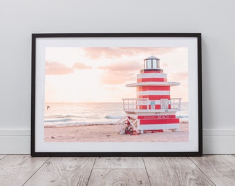 Instant Download Digital Art • Miami Beach Lifeguard Tower Sunrise • Photography {DIGITAL DOWNLOAD}