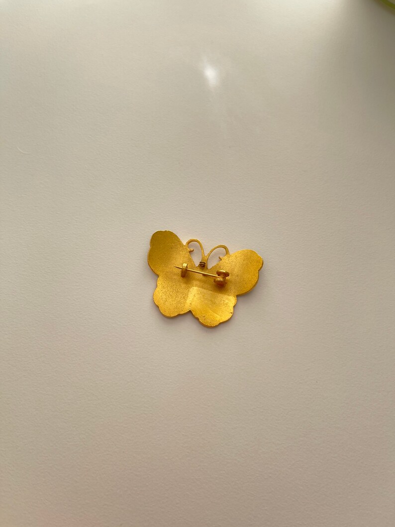 Green Cloisonn\u00e9 Butterfly BroachPin