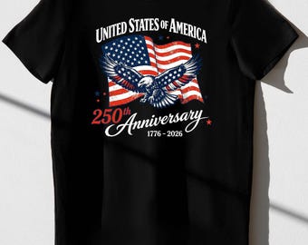 USA 250th Anniversary PNG, America 1776-2026 Sublimation Design, Patriotic Eagle Flag T-Shirt, Semiquincentennial Digital Download