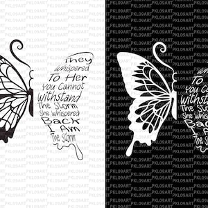 they whispered to her you cannot withstand the storm svg,butterfly svg ,woman power svg,butterfly quote svg,butterfly shirt svg