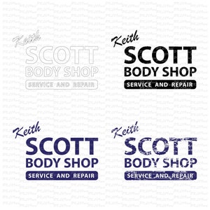 Keith Scott Body Shop svg,line,cricut svg, one tree hill svg