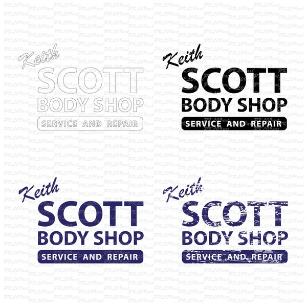 Keith Scott Body Shop svg, lijn, cricut svg, een boom heuvel svg