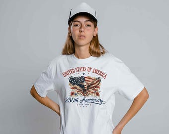 USA 250th Anniversary Shirt, American Eagle Flag T-Shirt, 1776-2026 Patriotic Tee, 4th of July Shirt, Independence Day Gift, Memorial Day