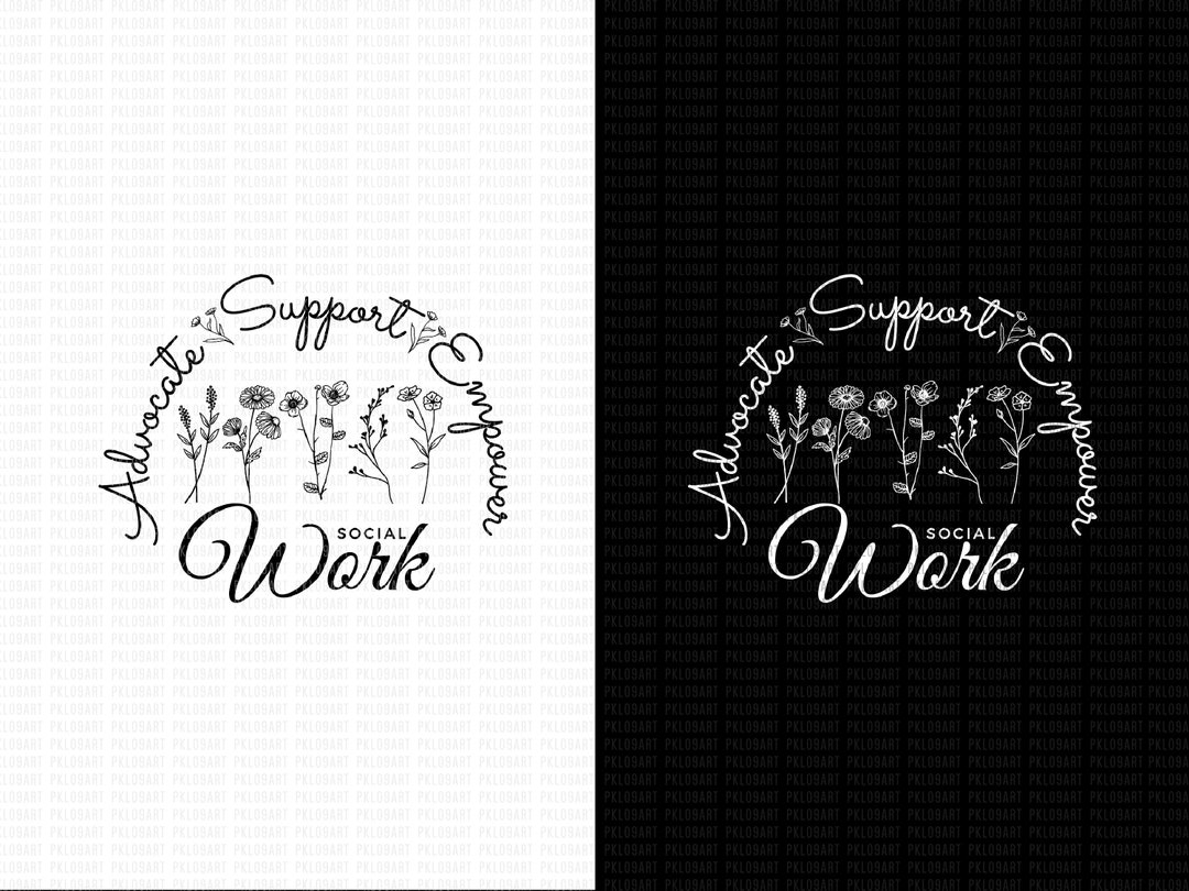 Social Worker Wildflower Svg Files for Sublimation,social Work Month