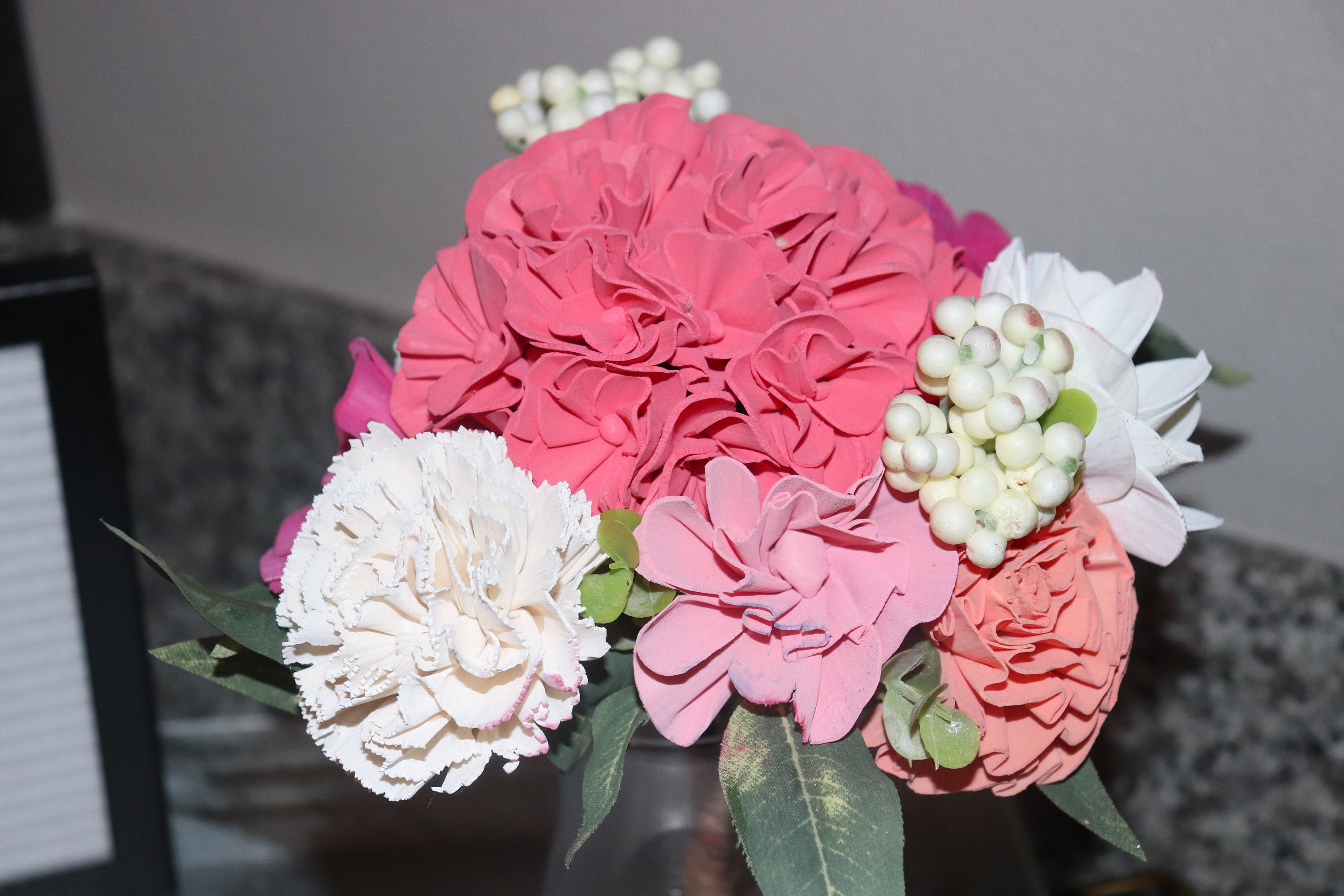 Wood Flower Bouquet Flowers That Never Die Home Décor Etsy