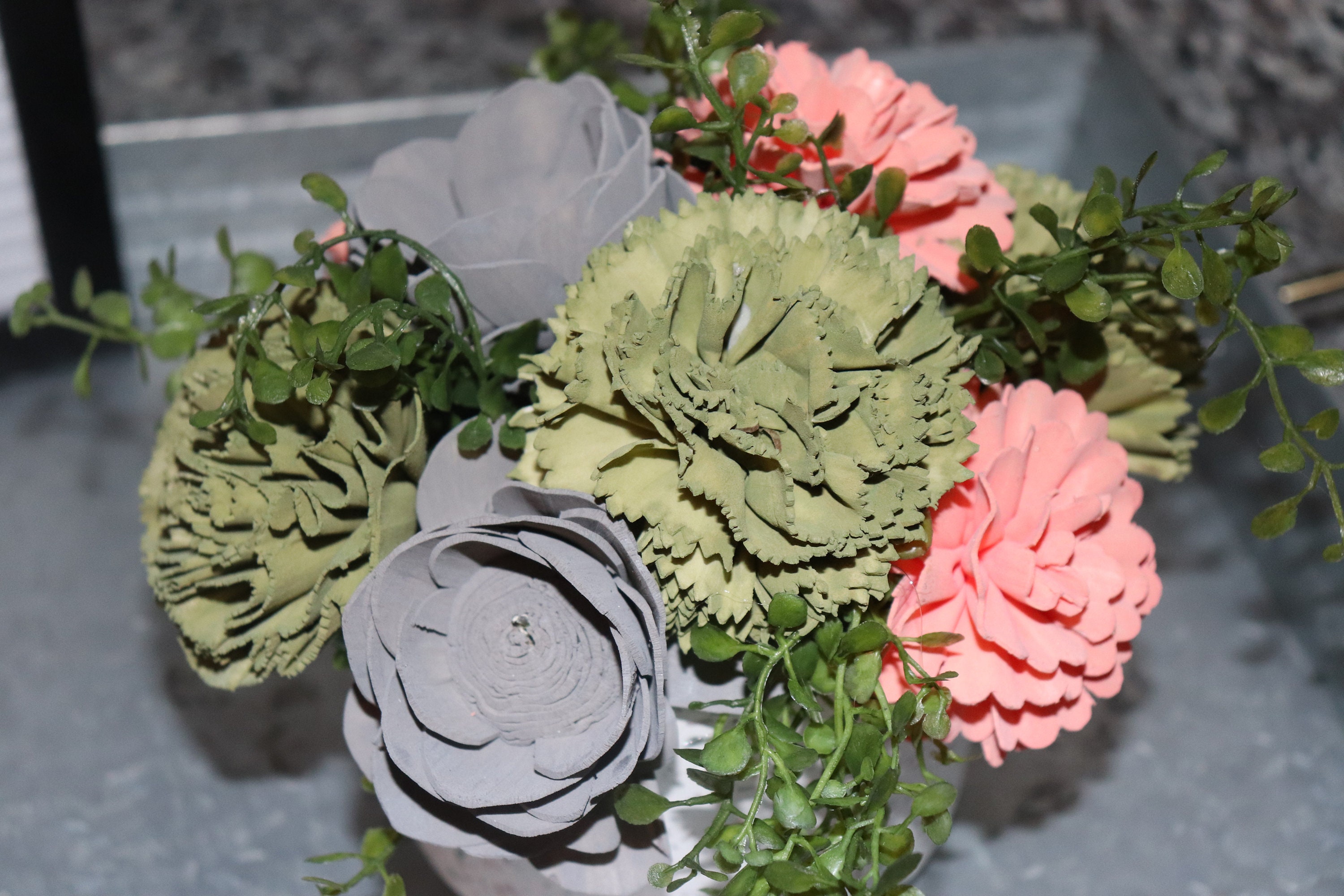 Wood Flower Bouquet Flowers That Never Die Home Décor Etsy