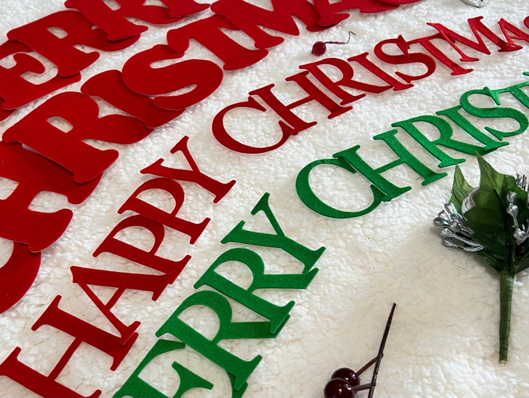Merry Christmas Iron on Felt Letters Etsy UK