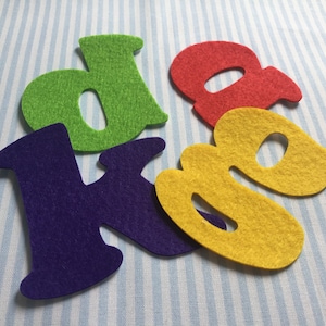 Felt Lowercase Iron On Letters: No Sew Applique