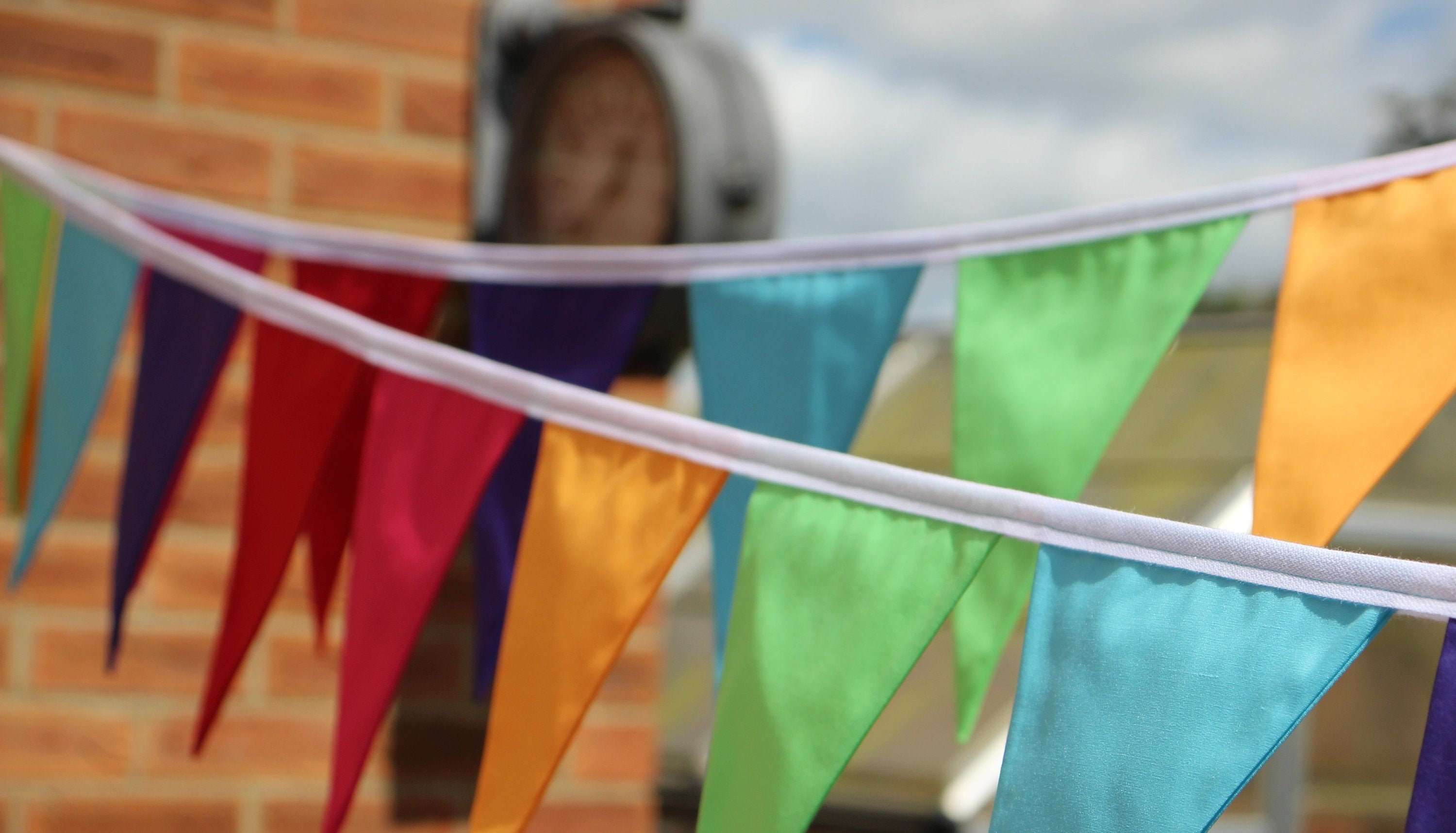 Rainbow Bunting 6 Colours Multicoloured Fabric Bunting Etsy UK
