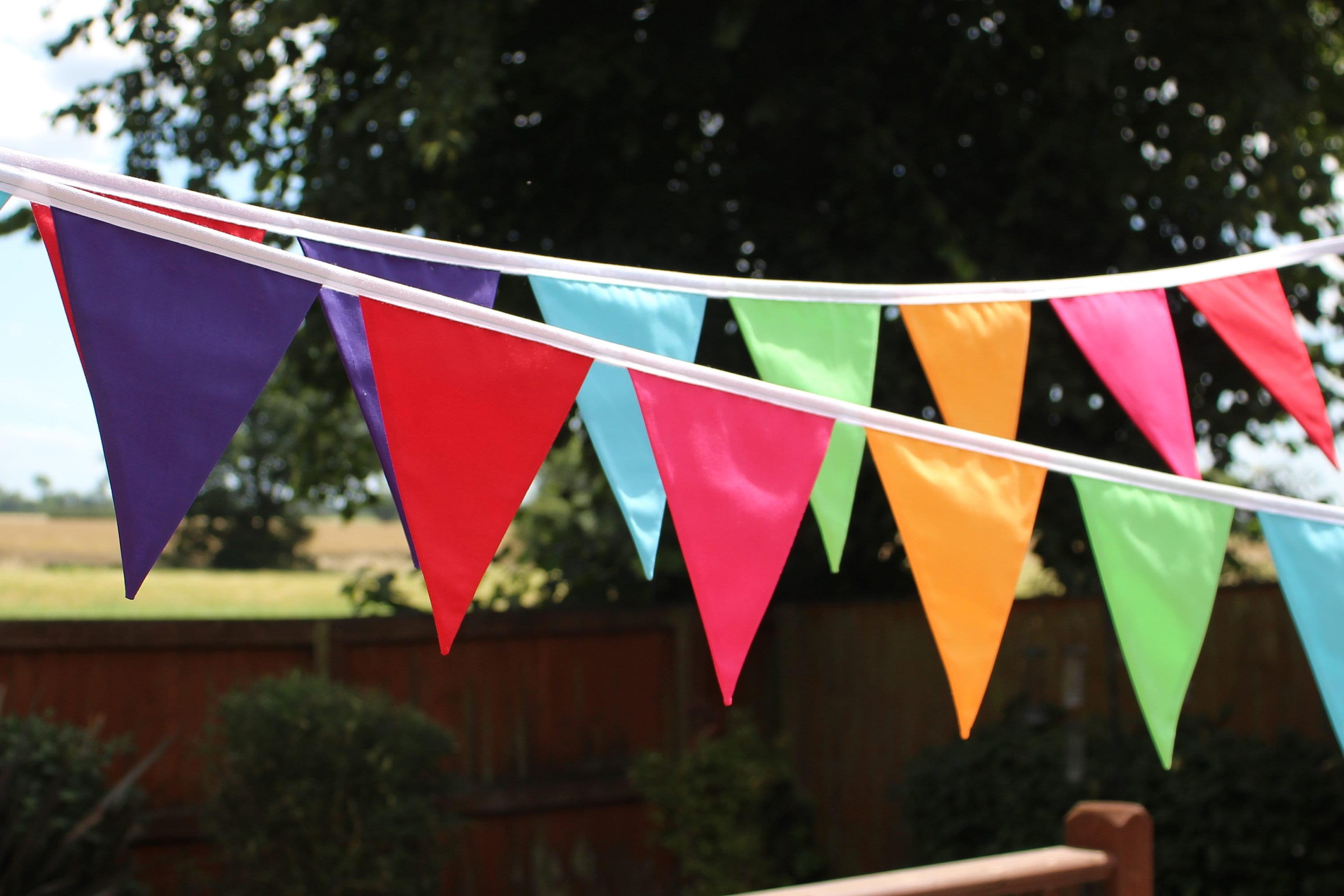 Rainbow Bunting 6 Colours Multicoloured Fabric Bunting Etsy UK