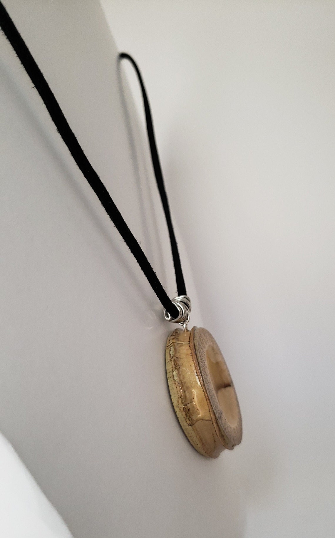 Bamboo Pendant Necklace Etsy