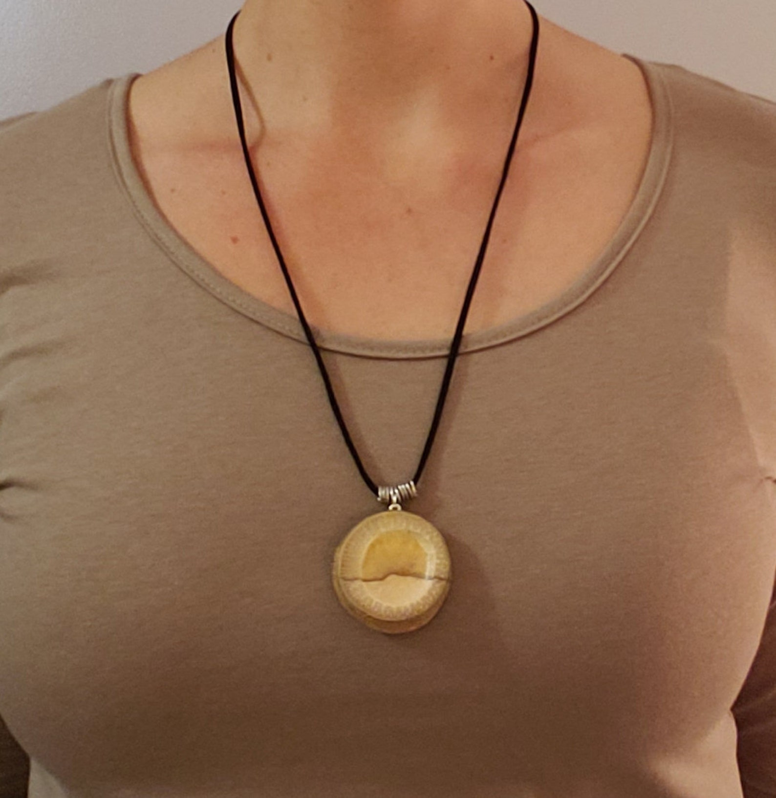 Bamboo Pendant Necklace Etsy