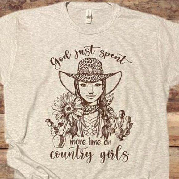 COUNTRY GIRLS Handmade Graphic Tee Etsy