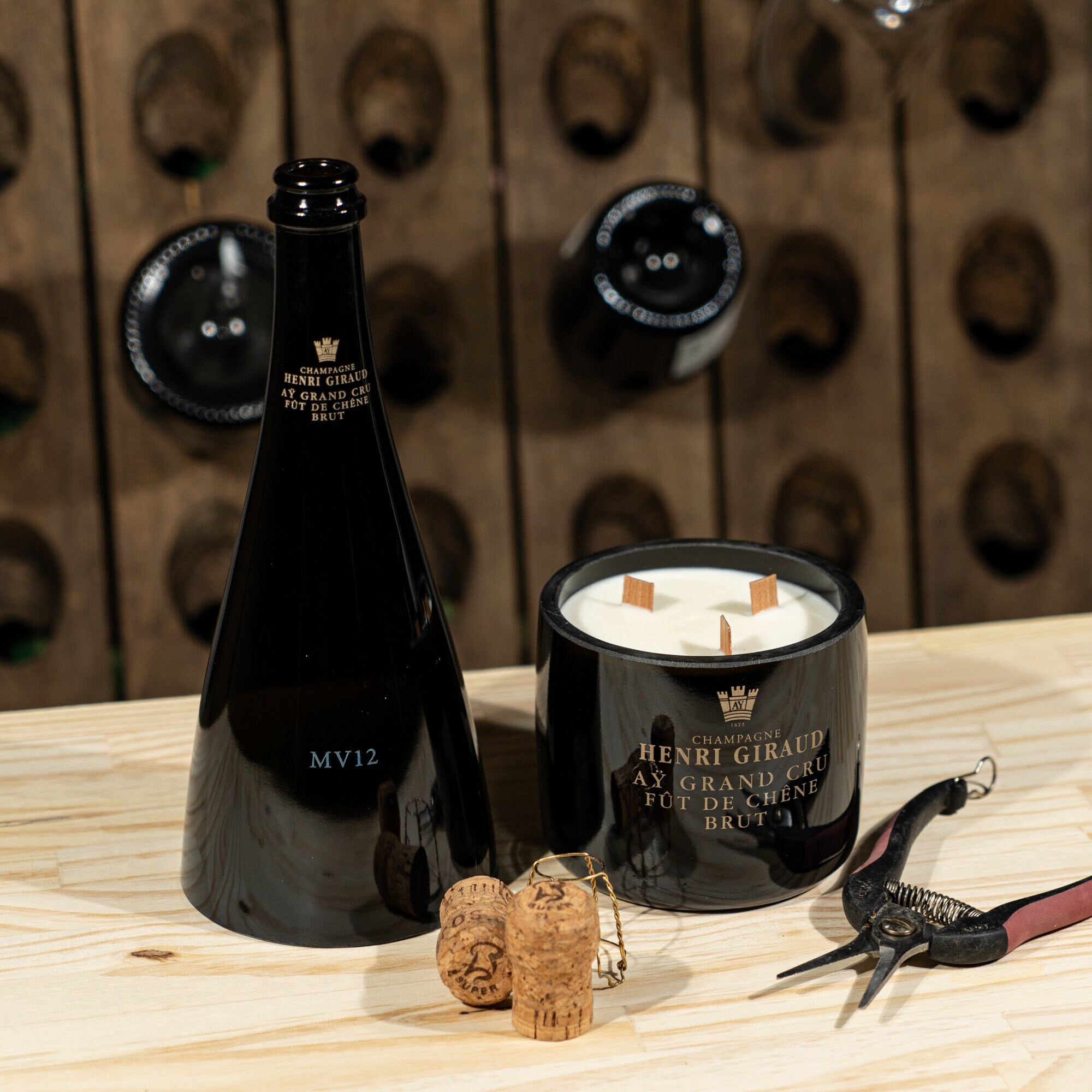 Tête + Bougie Parfumée Magnum Champagne - Henri Giraud Mv12 1500Ml