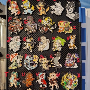 Assorted Fursona Pins Extras [List 1] | Characters, Patreon, Shop pins, Furry Enamel pins