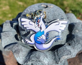 Lugia Double Sided Acrylic Charm | Water Dragon/ Anime/ Videogame/Keychain