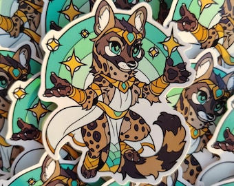 Fursona Pins: Psychic Genet Sticker| Furry/Feline/ Vinyl Sticker