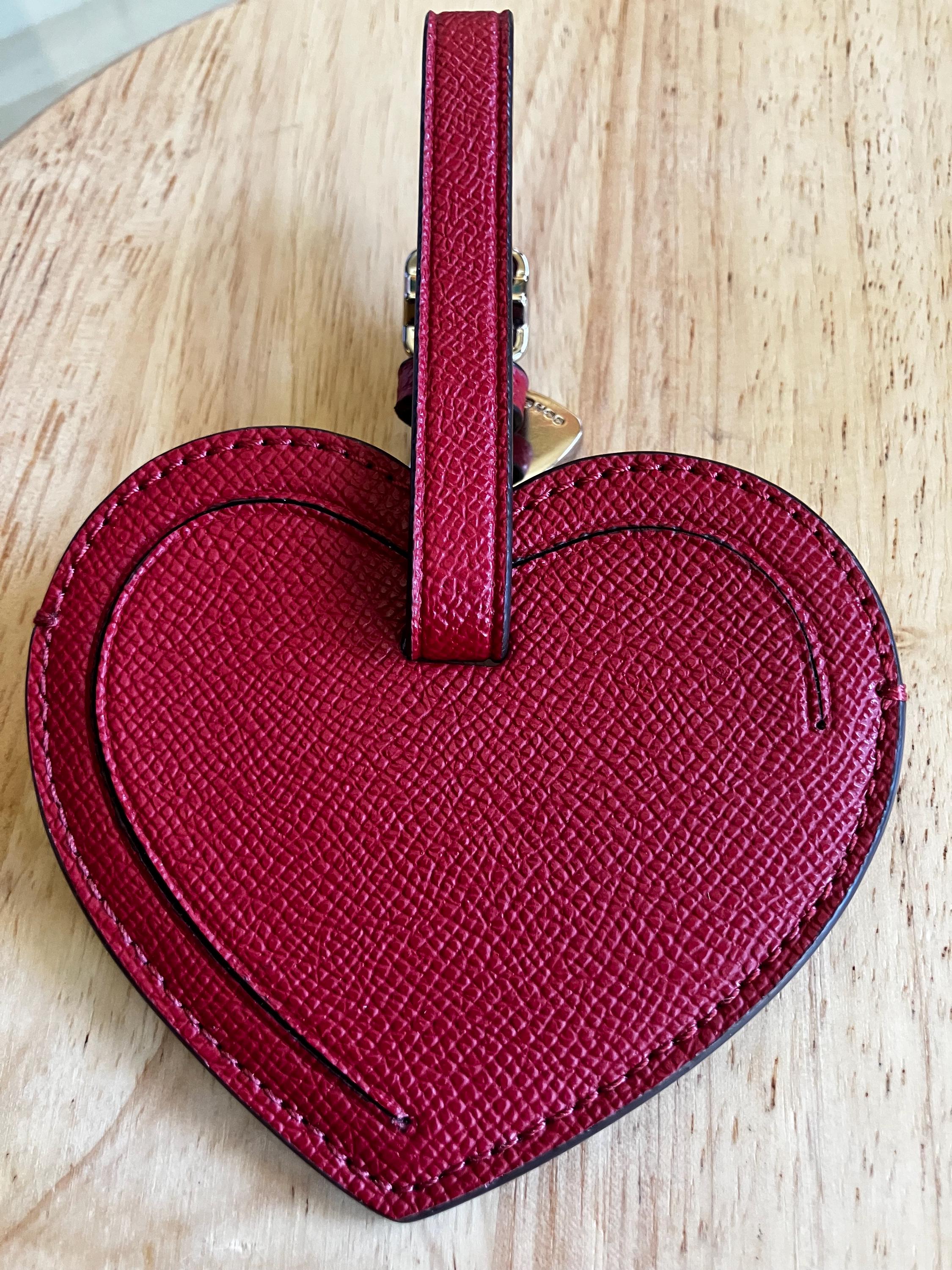 Coach Red Glitter Heart Accessory Coach Glitter Resin Heart with Arrow Bag | Mercari main image 3