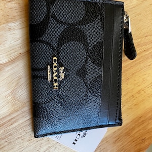 Coach Signature Mini ID Skinny Wallet
