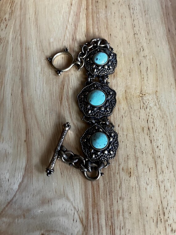Lucky Turquoise Toggle Bracelet - image 3
