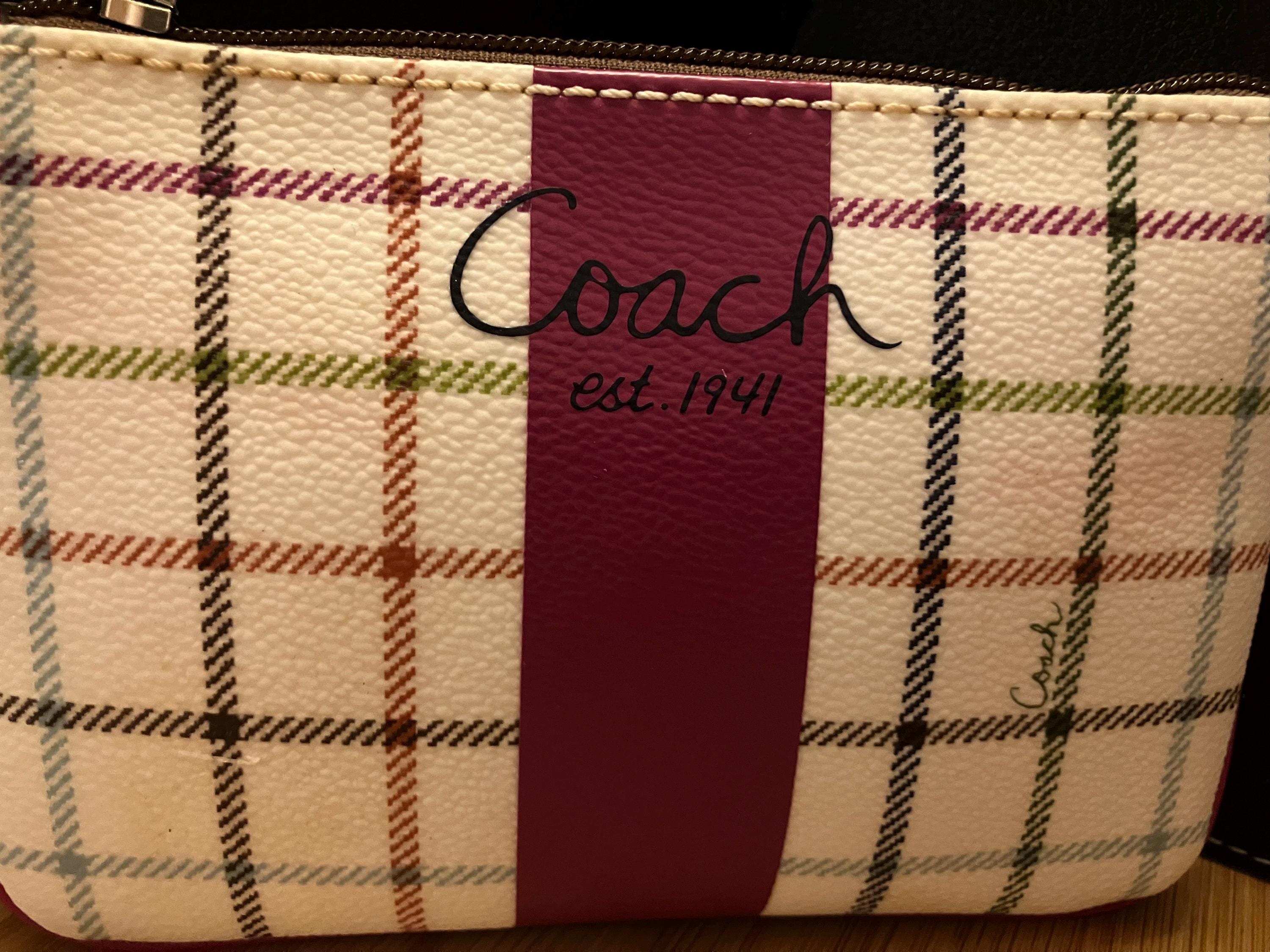Coach Plaid Lined Accessory Plaid Coach Purse - Etsy main image 3