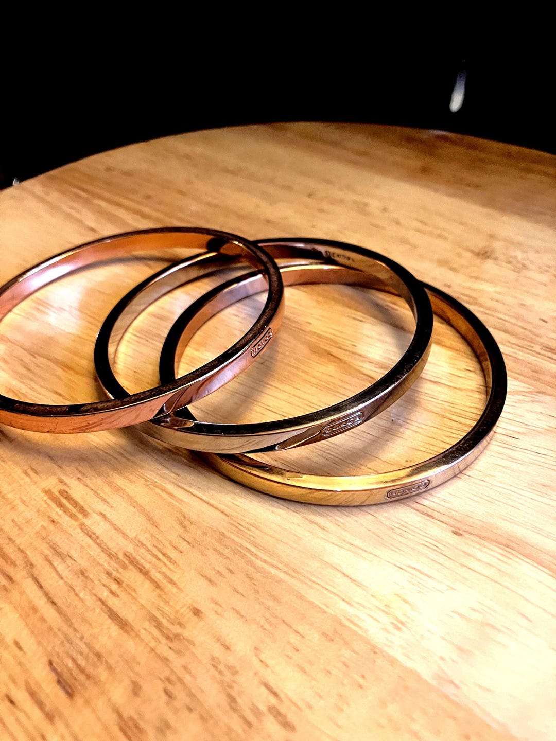 Coach Stack 3pk Bangle Bracelet…gold/silver/rose Gold - Etsy
