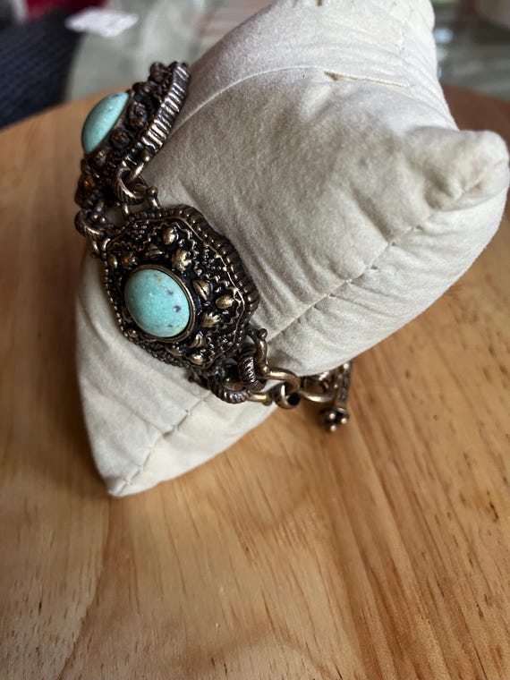 Lucky Turquoise Toggle Bracelet - image 2