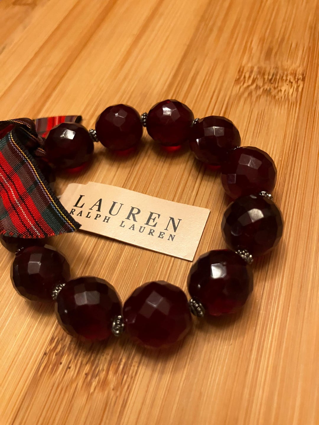 Ruby Ralph Ralph Lauren Ruby Red Bead Bracelet - Etsy